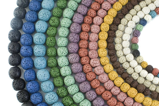 Truth on dyed lava beads