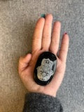 Hamsa black obsidian palm stone