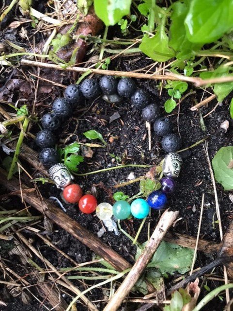 Chakra Tibetan Buddha Head Bracelet