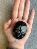 Goddess Black Obsidian palm stone