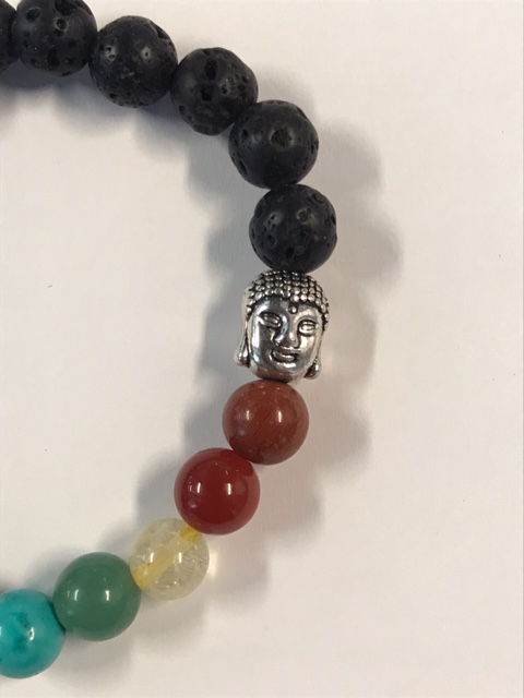 Chakra Tibetan Buddha Head Bracelet
